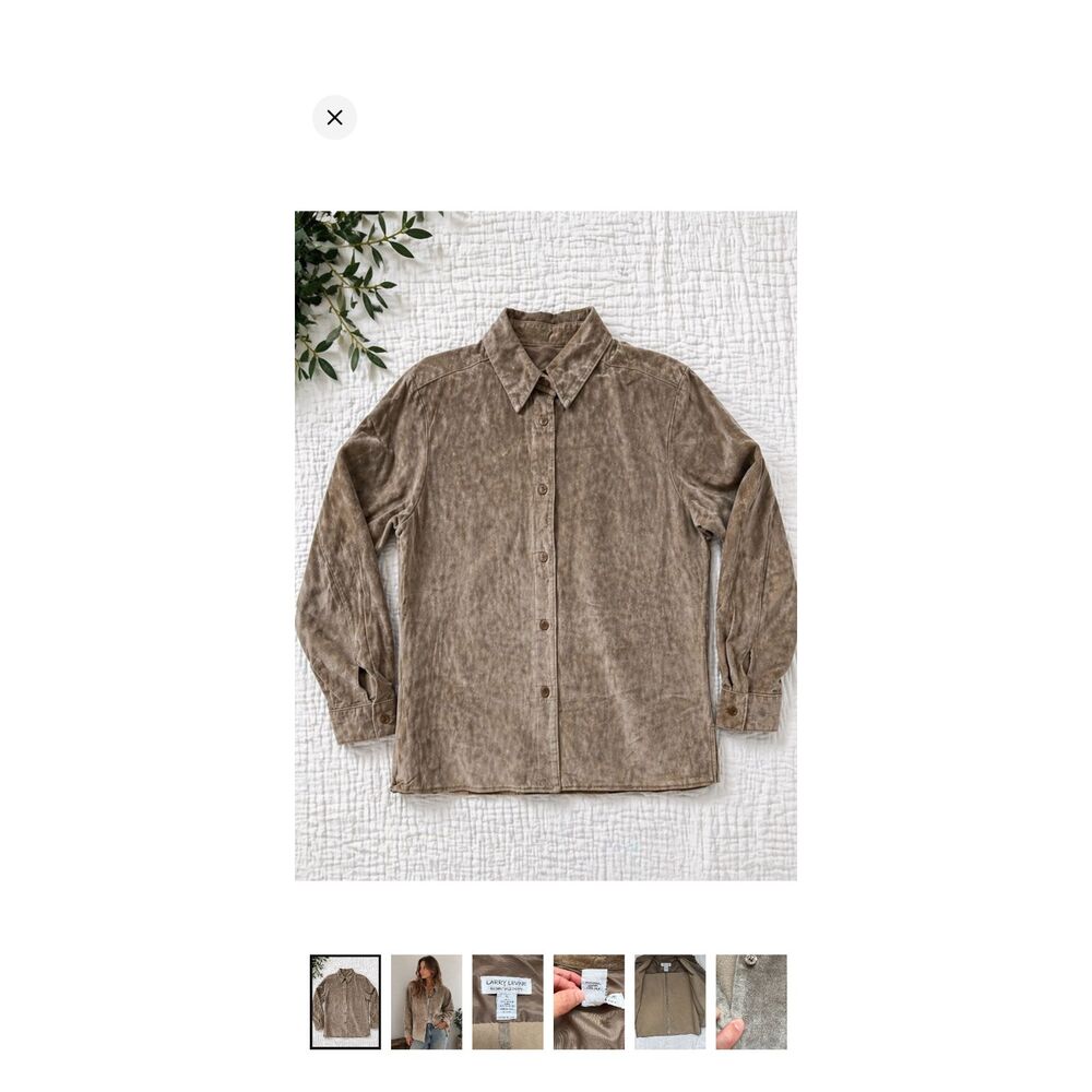 Vintage 90s Suede Leather Jacket Larry Levine Brown Quiet Luxury Shacket